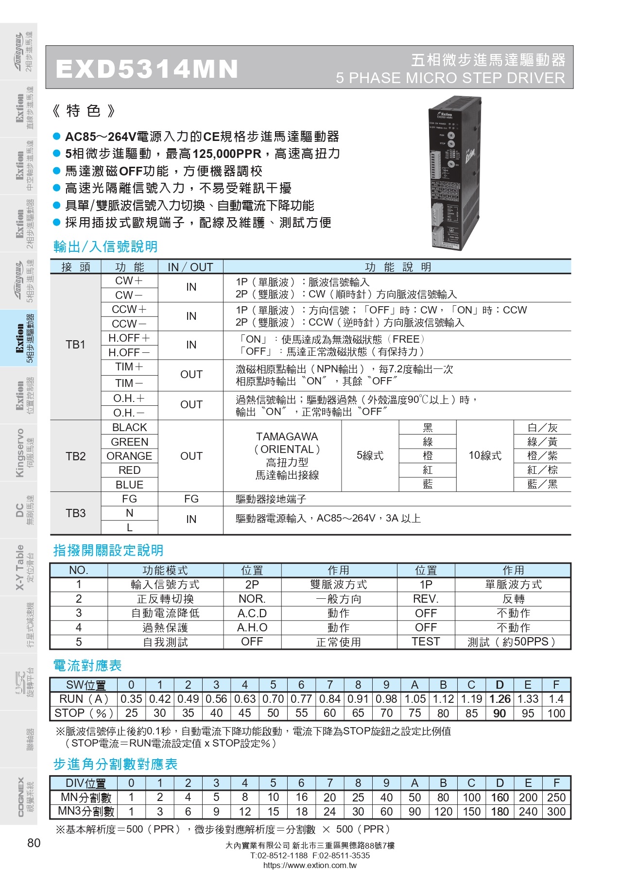 EXD5314MN五相微步進(jìn)驅(qū)動器_page-0001